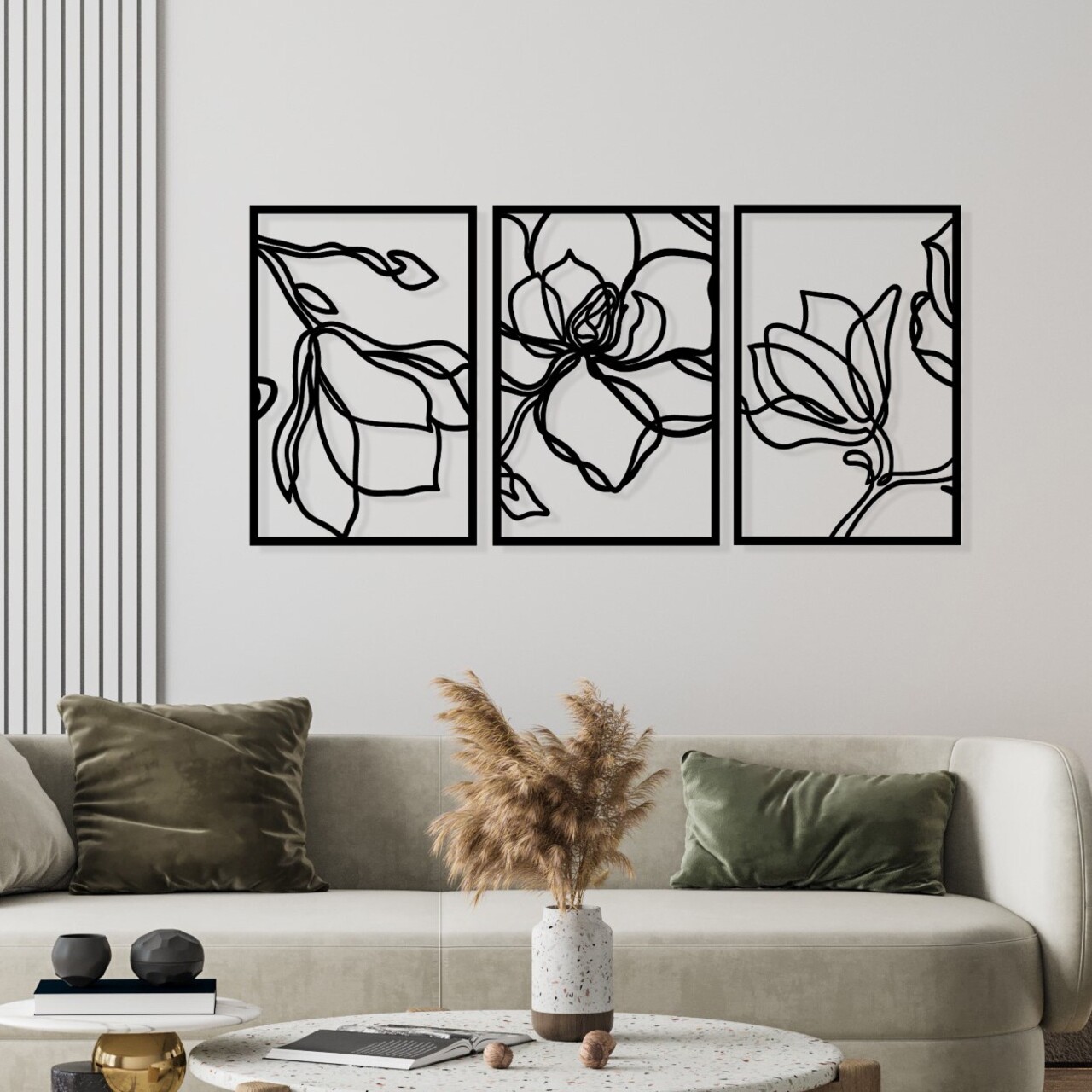 Decoratiune de perete, Adda, Dimensiuni: 120 x 56,5 cm, Negru - view 3