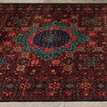 Covor, Woosonıl072, 160x230 cm, Bumbac, Roșu Claret / Cămilă / Verde