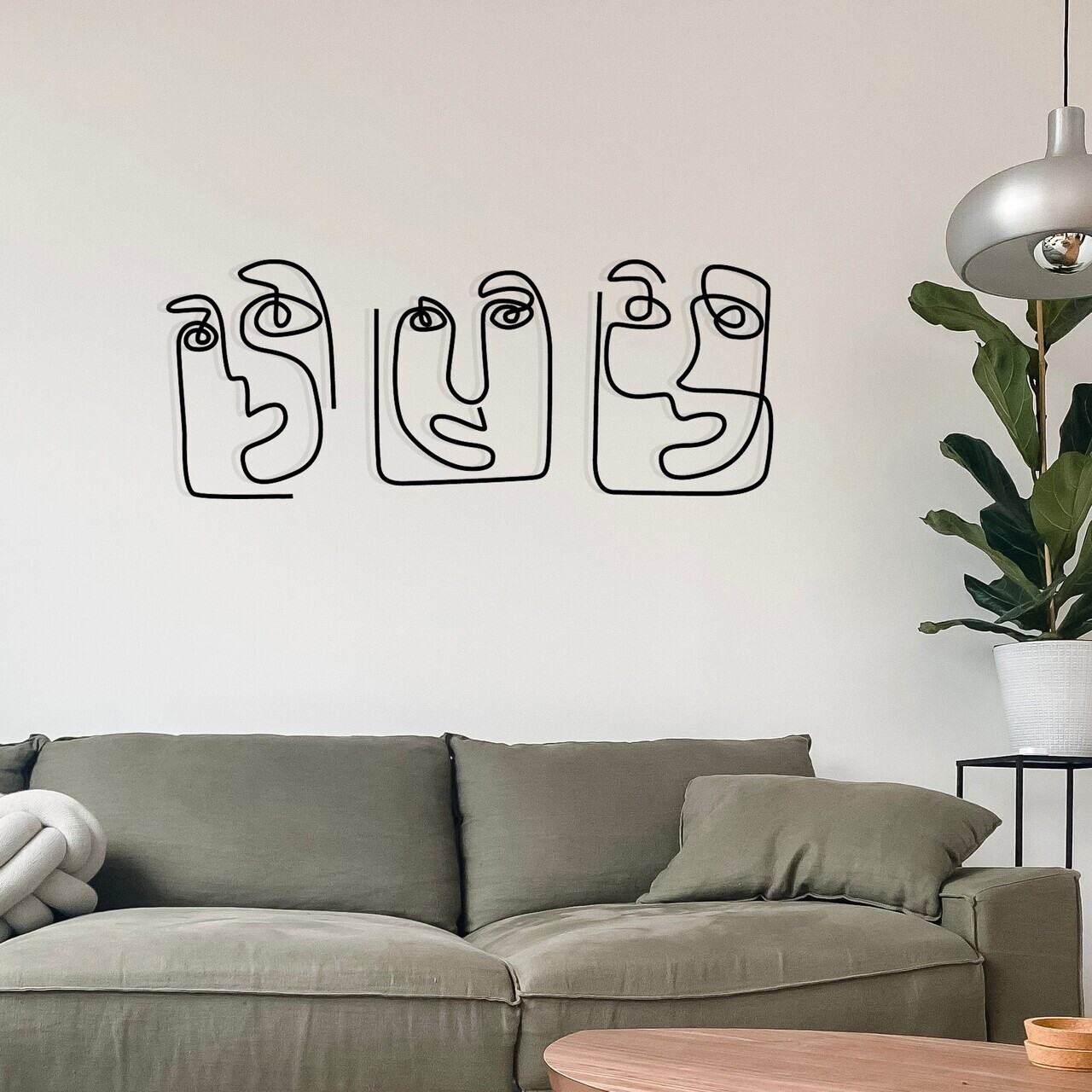 Decoratiune de perete, Abbiocco, Dimensiuni: 108 x 48 cm, Negru — imaginea 3