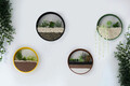 Decoratiune de perete, Sweet Azalea, Metal, Fier, Negru / Maro / Verde / Galben