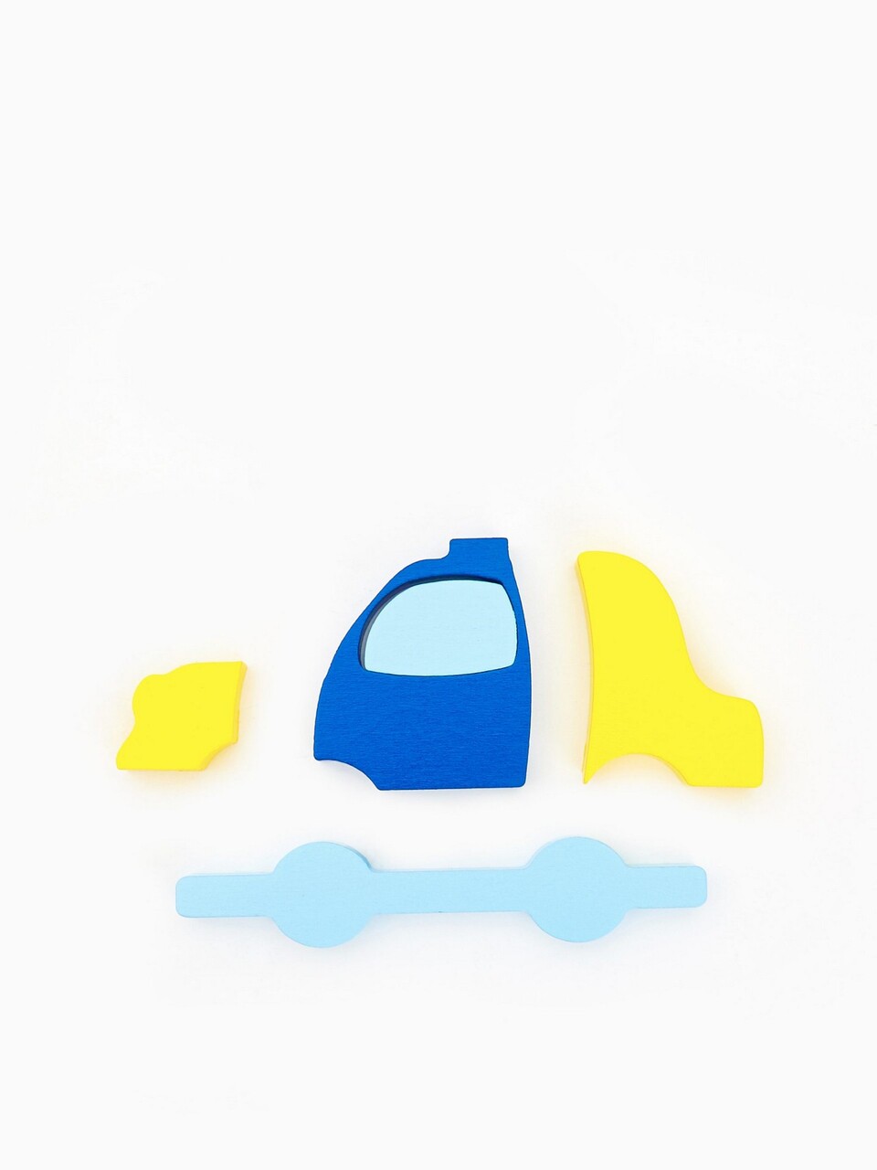 Jucarie pentru landou/carucior, Hanah Home, Police Car, 23x16x3 cm, Albastru/Galben - view 4