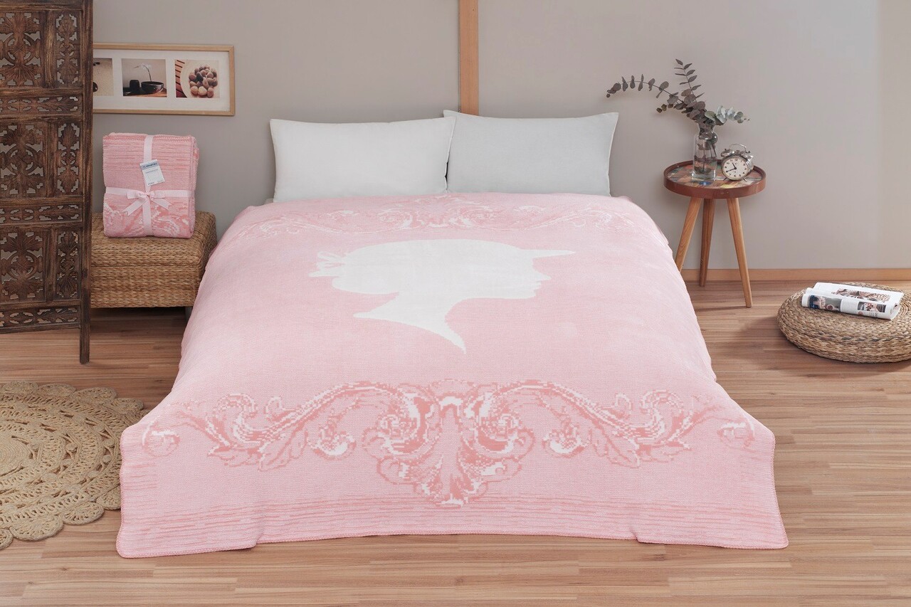 Patura Double, Cotton Belinda - Pink, Dinarsu, 60% bumbac/30% acril/10% poliester