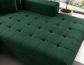 Coltar extensibil dreapta 4 locuri ELTAP, Sol-39, Solange, 292x196x84 cm, lemn/poliester, verde inchis