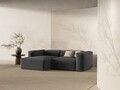 Coltar stanga 2 locuri, Bergamo, Cosmopolitan Design, 244x152x70 cm, tesatura structurata, grafit