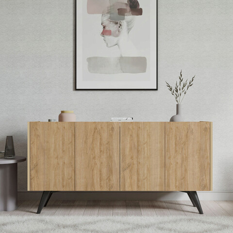 Consola, mod design, pekin, 150x40x76 cm, stejar