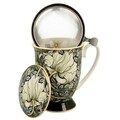 Cana cu infuzor Art Gallery, Duo, 330 ml, portelan, verde