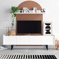 Comoda TV, Emerald, Kastra, 150x57x40 cm, Alb