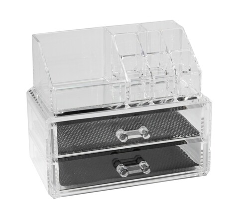 Organizator pentru cosmetice Compactor cu 2 sertare si 9 compartimente Compactor