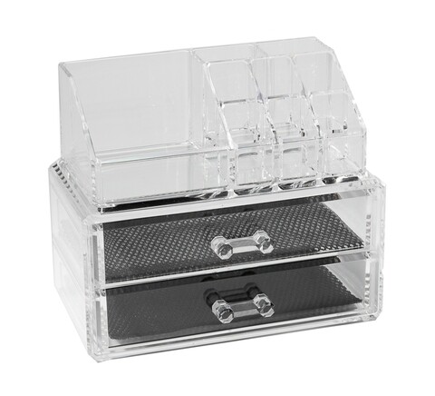 Organizator pentru cosmetice Compactor cu 2 sertare si 9 compartimente