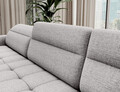 Coltar extensibil stanga 4 locuri ELTAP, LT-03AUB, Berrto, 306x165x100 cm, lemn/poliester, gri deschis