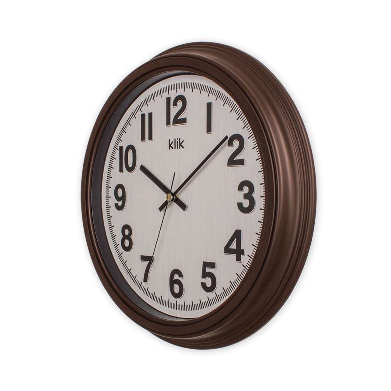 Ceas de perete decorativ, Auris, Dimensiune: 34 x 34 cm, Maro - view 3