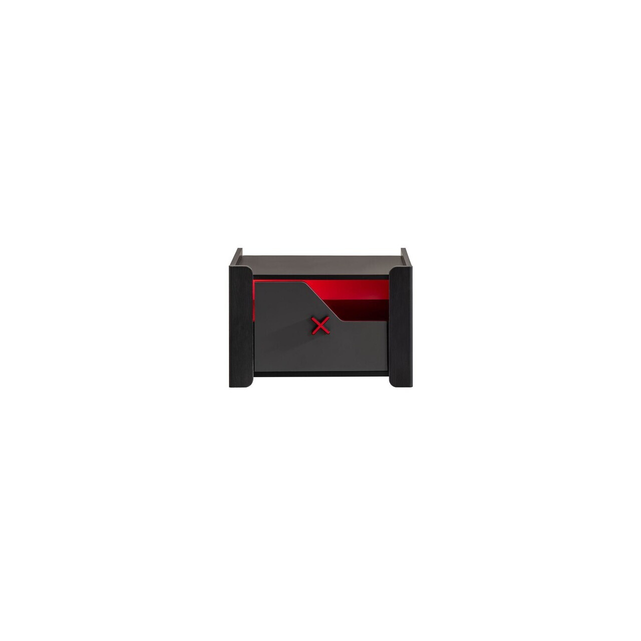 Noptiera, Hanah Home, Gaming Zone, 60x40x45 cm, PAL, Antracit - view 2