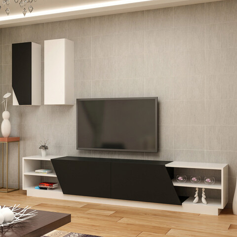 Comoda tv, decorotika, zebra, alb negru