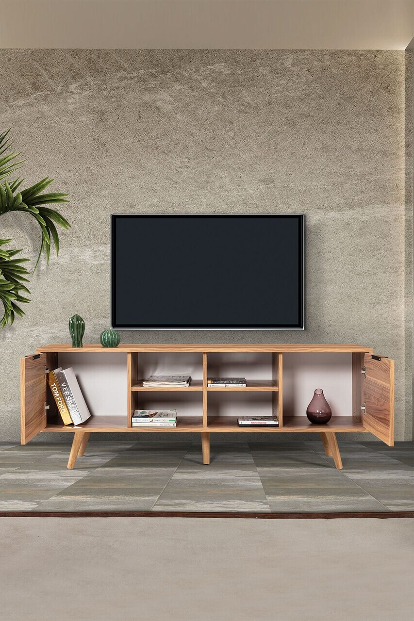 Comoda TV, Hanah Home, Sina 3620, 160x59x35 cm, PAL, Maro — imaginea 2