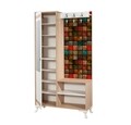 Dulap cu pantofar, cuier si oglinda Inci 723, Vella, 100x36x190 cm, multicolor