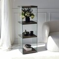 Corp biblioteca, Neostill, Aqua 3, 40x120x35 cm, Sticla temperata, Antracit