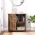 Bufet inferior, Vasagle, 80 x 30 x 80 cm, otel/PAL, maro rustic