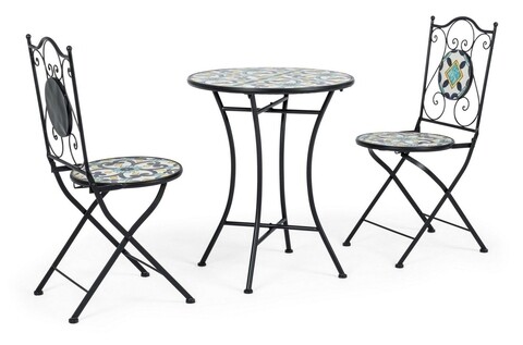Set masa si 2 scaune pentru gradina Positano, Bizzotto, otel/ceramica Gradina