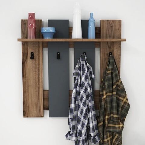 Cuier Mita, Puqa Design, 70x18x70 cm, maro/antracit mezoni.ro