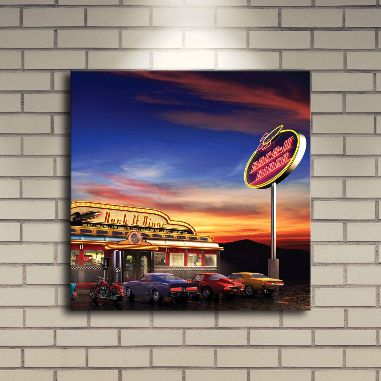 Tablou decorativ cu lumina LED, 4040İACT-24, Dimensiune: 40 x 40 cm, Multicolor - view 2