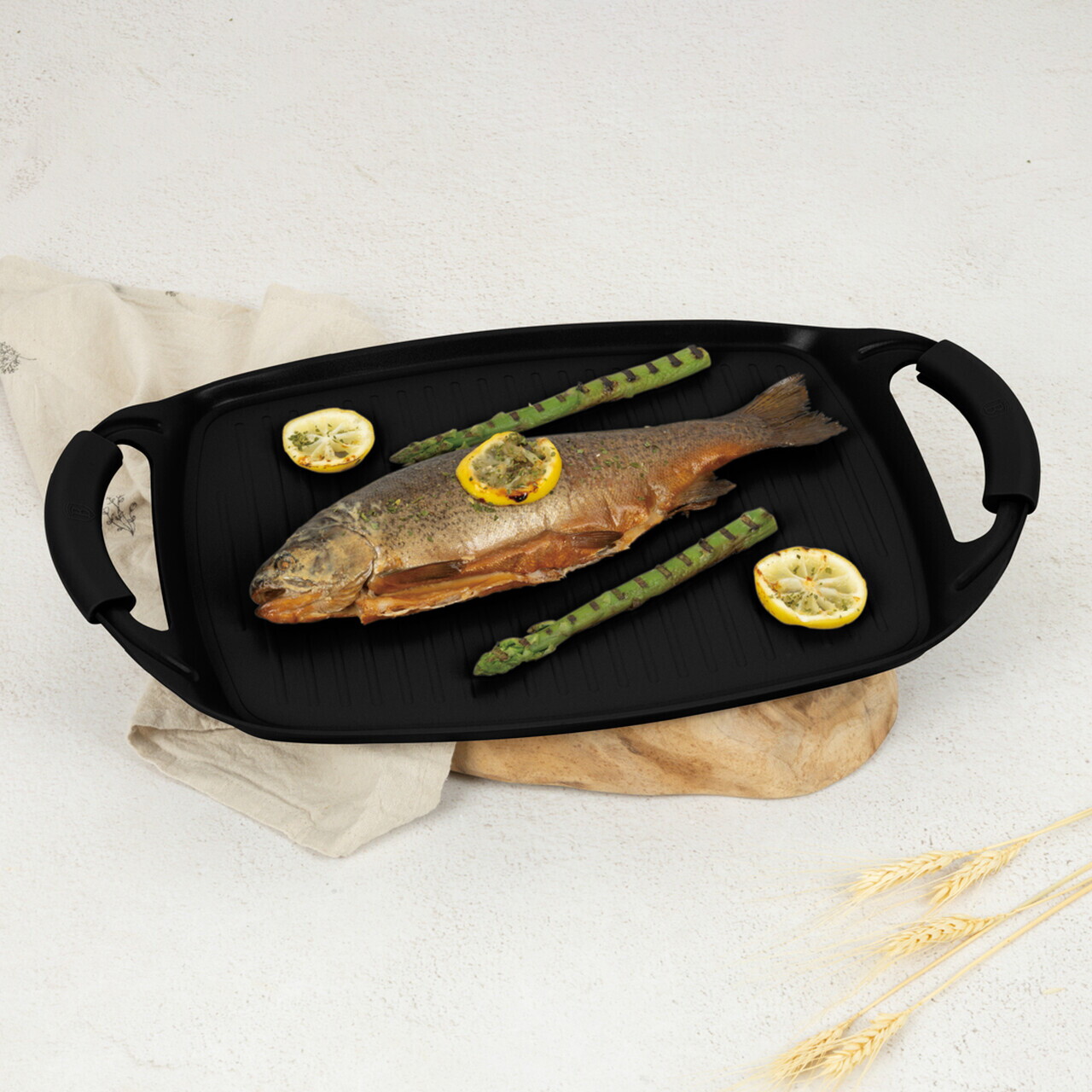 Tava grill Berlinger Haus, Matte Black, 47x29 cm, aluminiu forjat, negru mat - imagine 4