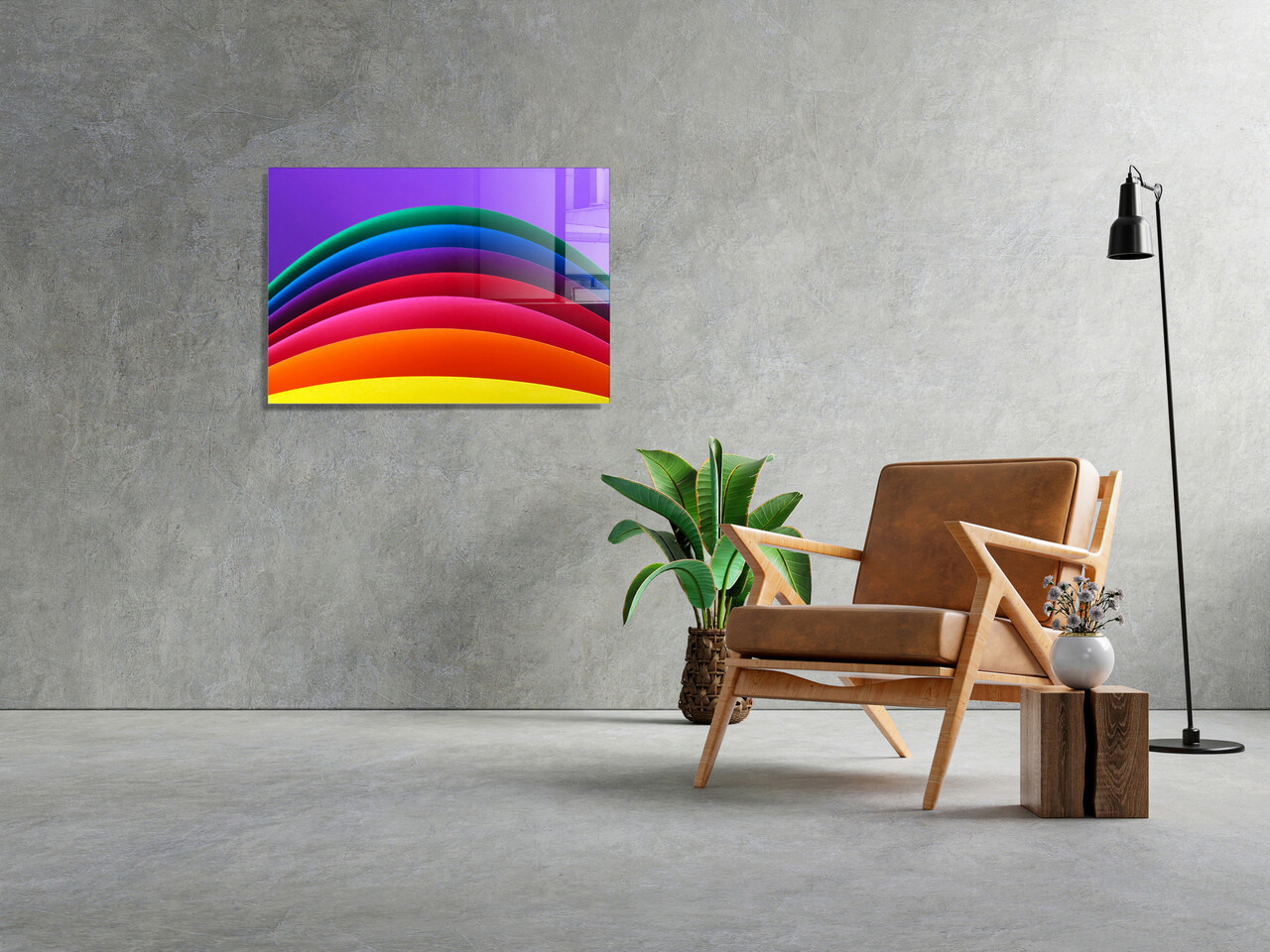 Tablou decorativ, 1452, Sticla temperata, 30 x 45 cm, Multicolor - 1 | YEO