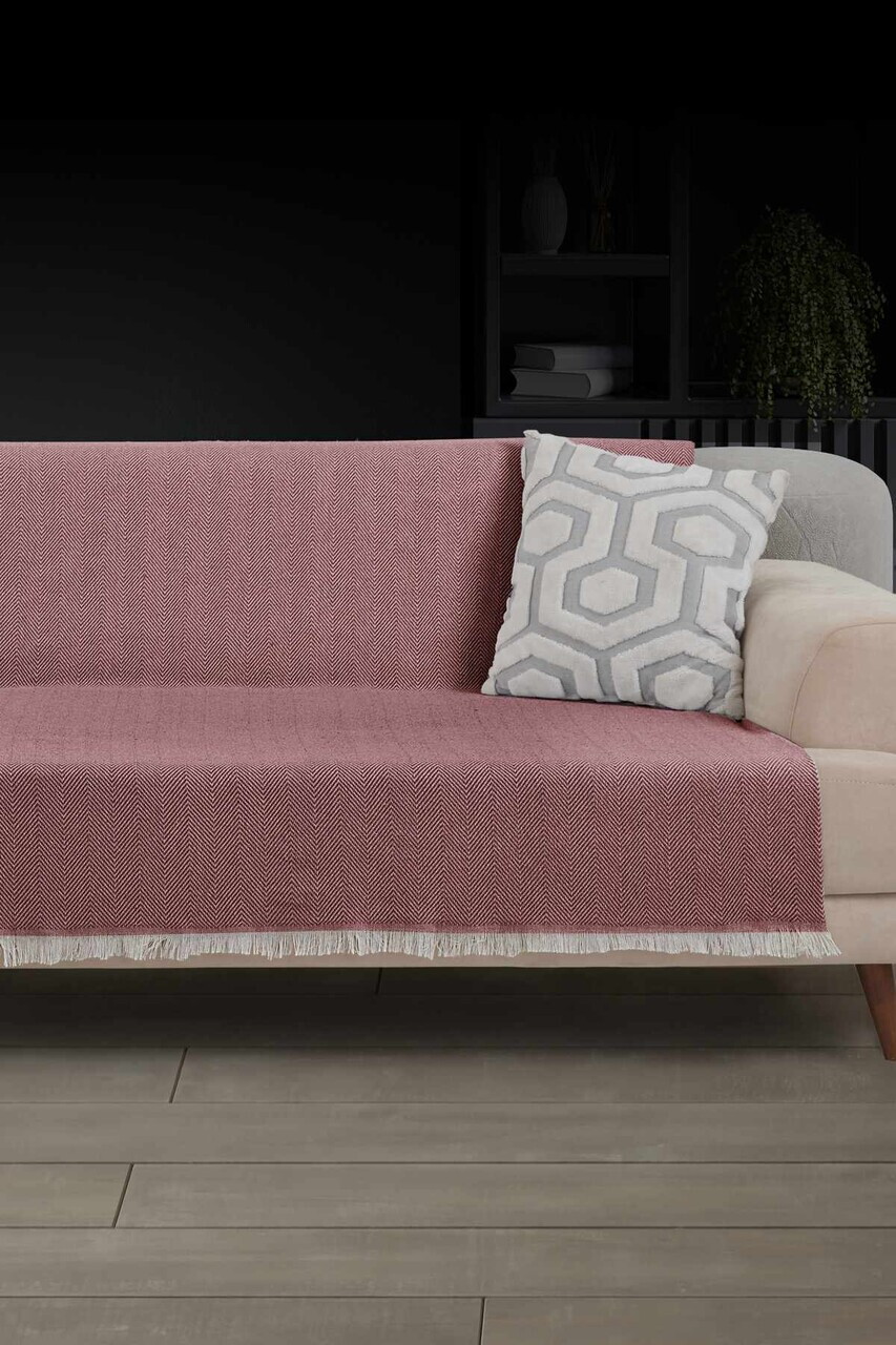 Cuvertura de pat, L'essentiel Maison, 2M Baglamasiz, Bumbac, Rosu claret — imaginea 2