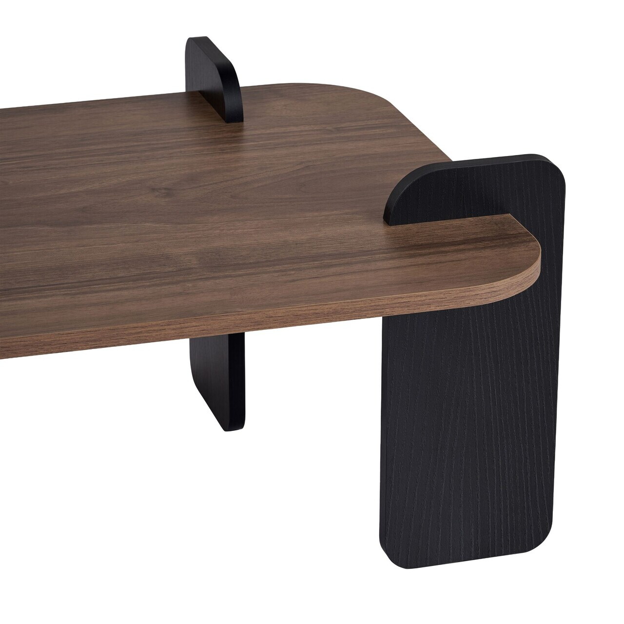 Masuta de cafea, Hanah Home, Renard, 120x35x60 cm, PAL, Nuc / Lemn negru — imaginea 7