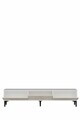 Comoda TV, Hanah Home, Didema 180, 180x40.5x30 cm, Alb / Travertin
