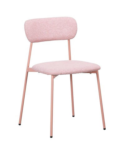 Scaun Inka, Bizzotto, 45x49x78 cm, otel/poliester, roz
