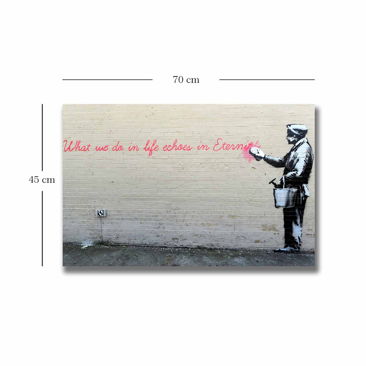 Tablou decorativ, 4570BANKSY006, Cadru: 100% PIN (Grosime: 2,8 cm), Multicolor - view 2
