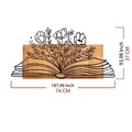 Decoratiune de perete, Culture, lemn/metal, 74 x 37 cm, negru/maro