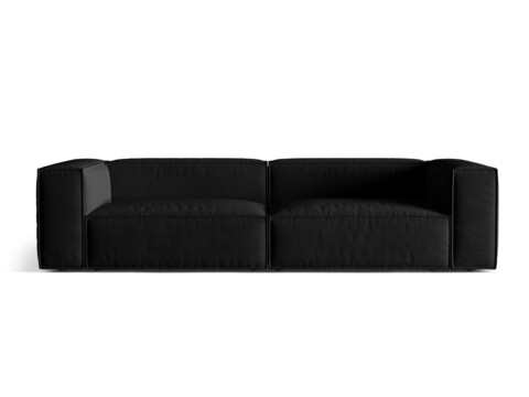 Canapea 5 locuri, Nuria-88, Micadoni Home, 290x110x72 cm, catifea, negru