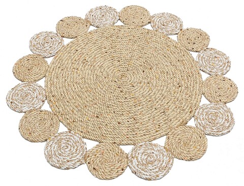 Covor, Ptn 03 Natural White , 150x150 cm, Polipropilena, Bej/Alb
