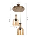 Lustra Modelight-MDL.3555, 30x77x67 cm, 2 x E27, 20 W, galben/auriu