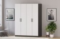 Dulap pentru haine, Rabi, Rb-183-01, 120x180x45 cm, Alb mat / Antracit