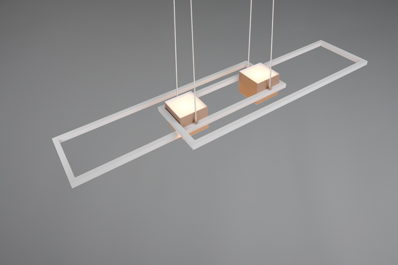 Lustra Albany, TRIO, 100x28x150 cm, 37W, 1x SMD, aluminiu, maro/alb - 2 | YEO