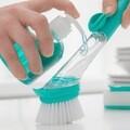 Perie vase cu dozator detergent InnovaGoods Cleasy, capete interschimbabile, 26 cm, 50 ml