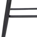 Scaun de bar Hana, Homla, 52x44x99 cm, MDF/metal/catifea din poliester, negru
