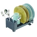 Scurgator de vase cu suport pentru tacamuri Clarity, iDesign, 32x14.5x11 cm