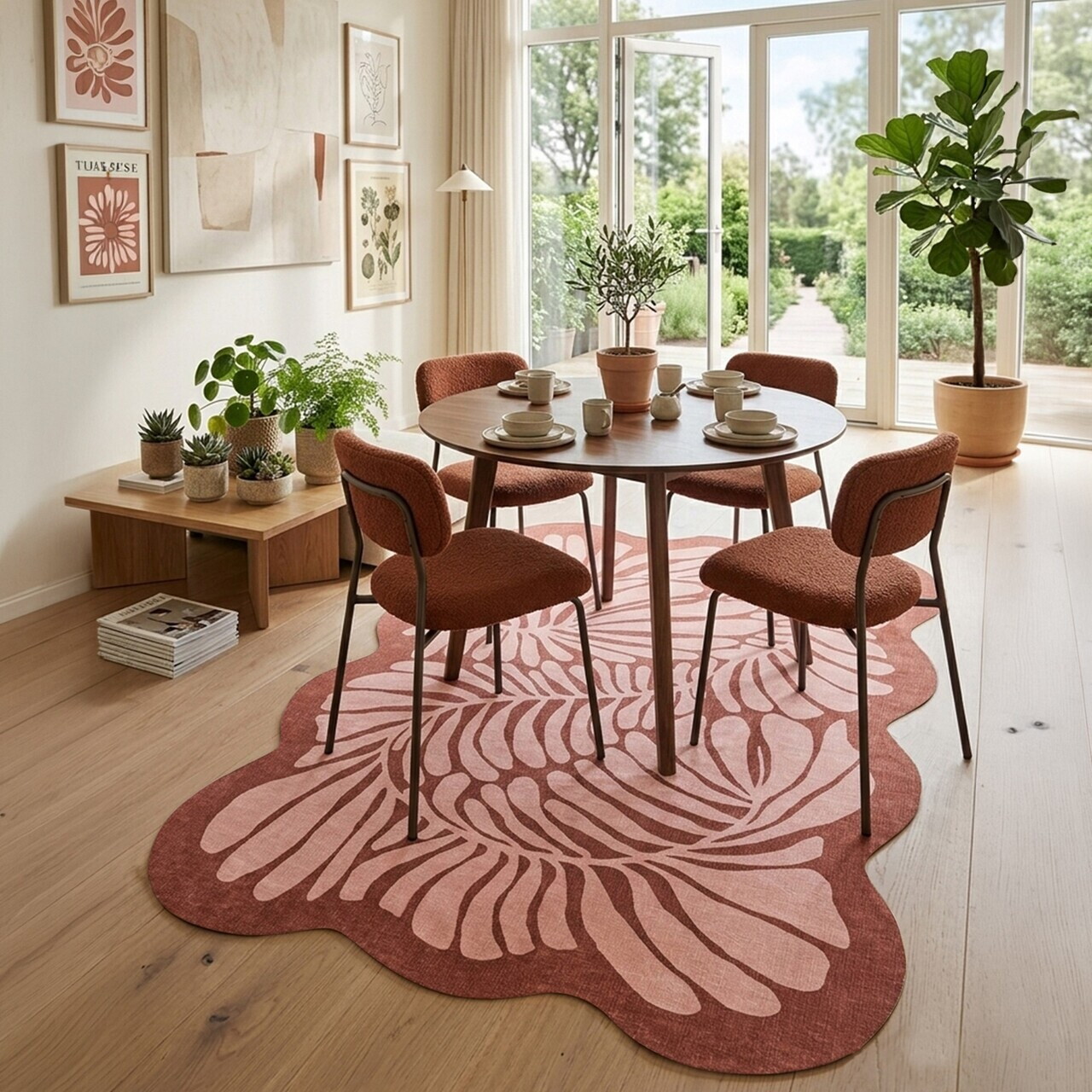 Covor, Fr352, 140x220 cm, Roz — imaginea 2