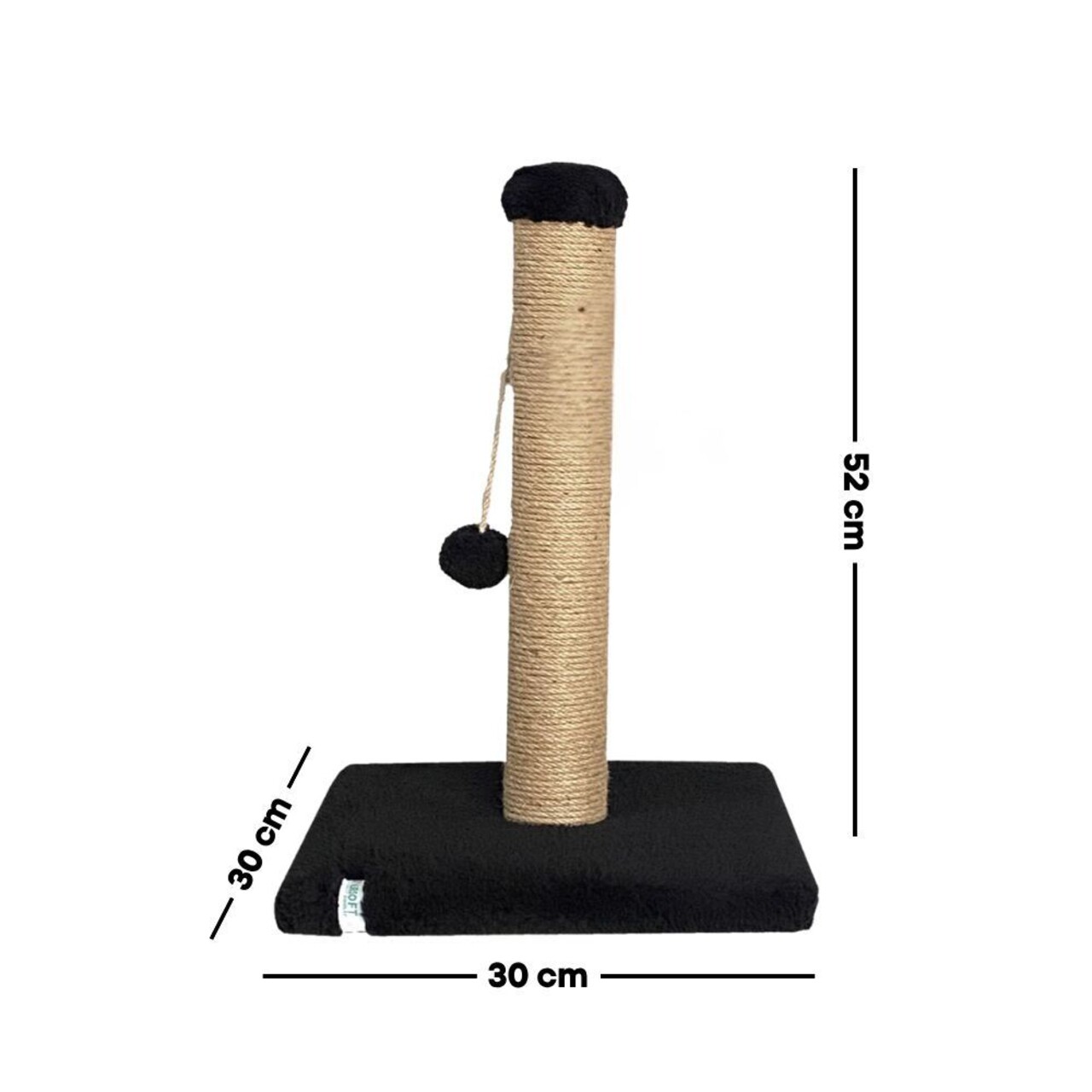 Zgarietor pentru pisici, Paws &amp; Whiskers, Luca, Negru - imagine 3