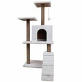 Casă pentru pisici, Paws & Whiskers, Arden, MATERIAL TEXTIL WELSOFT, Alb