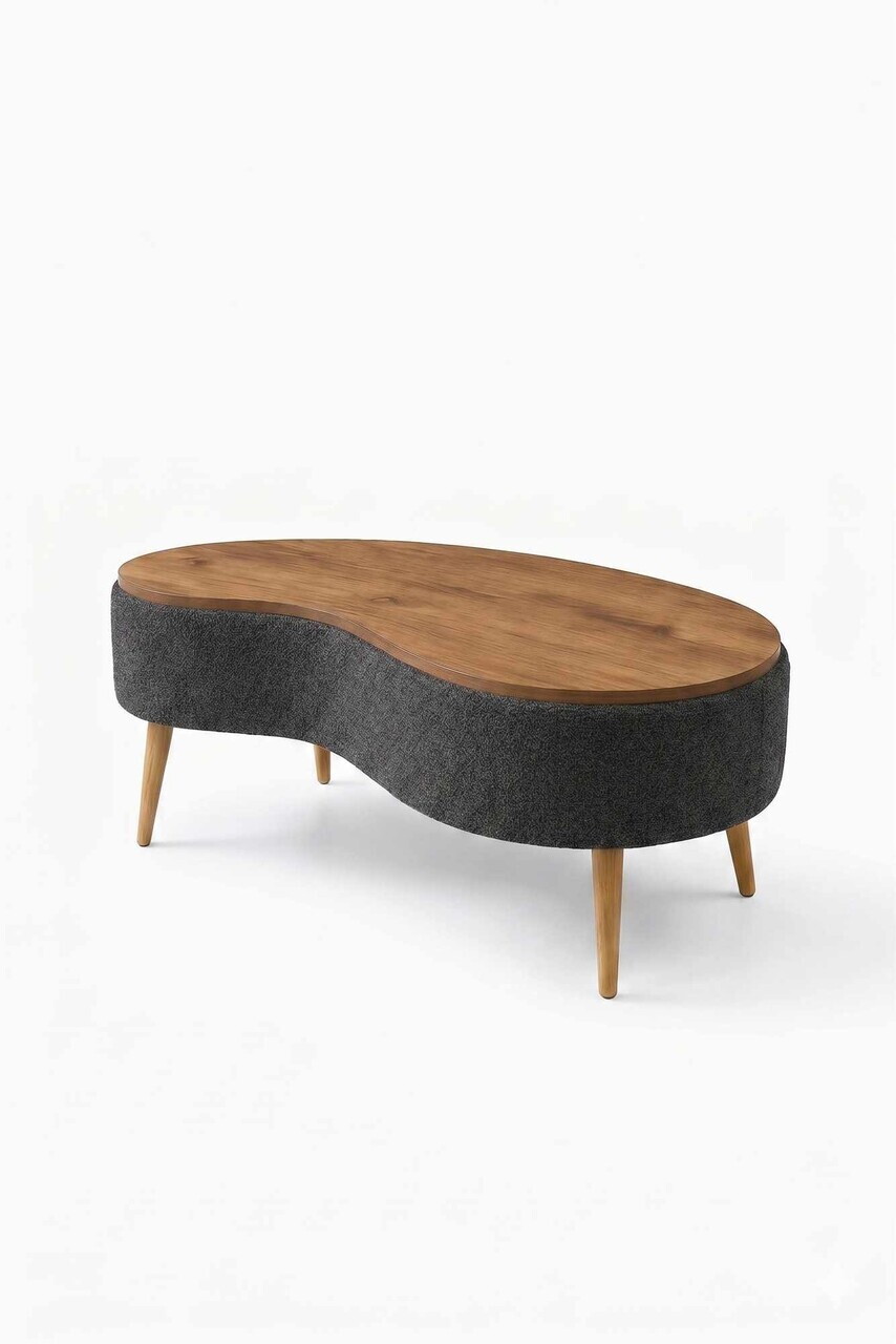 Masuta de cafea, Hanah Home, Vera, 98x45x50 cm, Antracit — imaginea 2