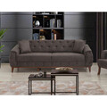 Canapea extensibila cu 3 locuri, Unique Design, 867UNQ1525, Lemn de carpen, Antracit