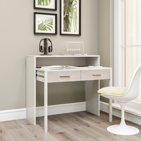Birou Study, Kalune Design, 99x66x88 cm, PAL, alb Birouri