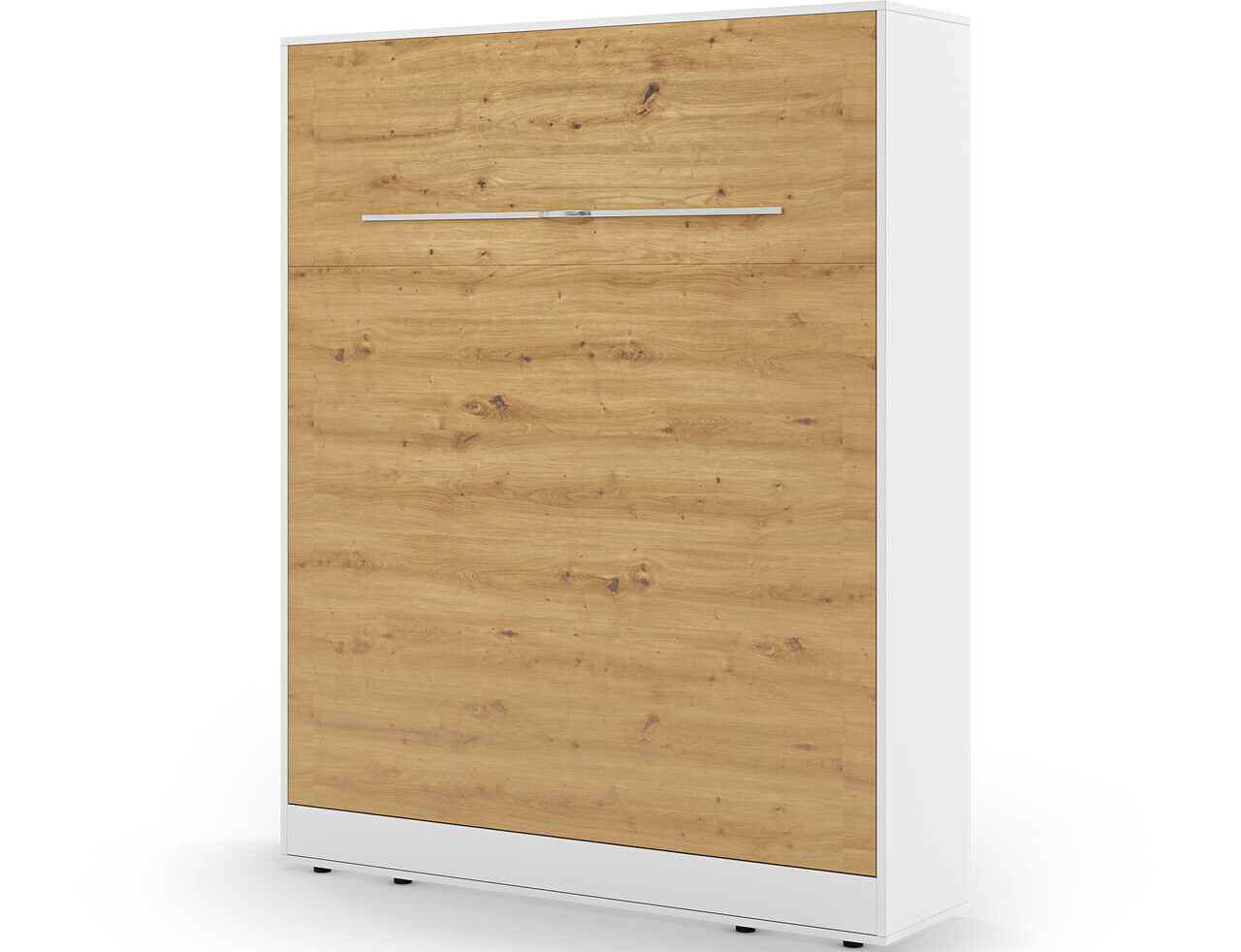 Pat rabatabil vertical cu biblioteca, 160x200 cm, ELTAP, Devesto, PAL/metal, alb/natur - view 12