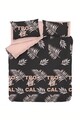 Lenjerie de pat dubla King Quilt(FR) Tropical - Brown, Mijolnir, 3 piese, 240x220 cm, bumbac ranforce, multicolor