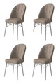 Set de scaune, Charlotte, Ritim, Metal, Cappuccino / Alb