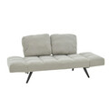 Canapea extensibila 3 locuri Jackie, Pakoworld, 190x80x74 cm, textil/metal/lemn masiv, gri/negru